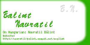 balint navratil business card